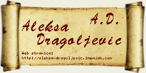 Aleksa Dragoljević vizit kartica